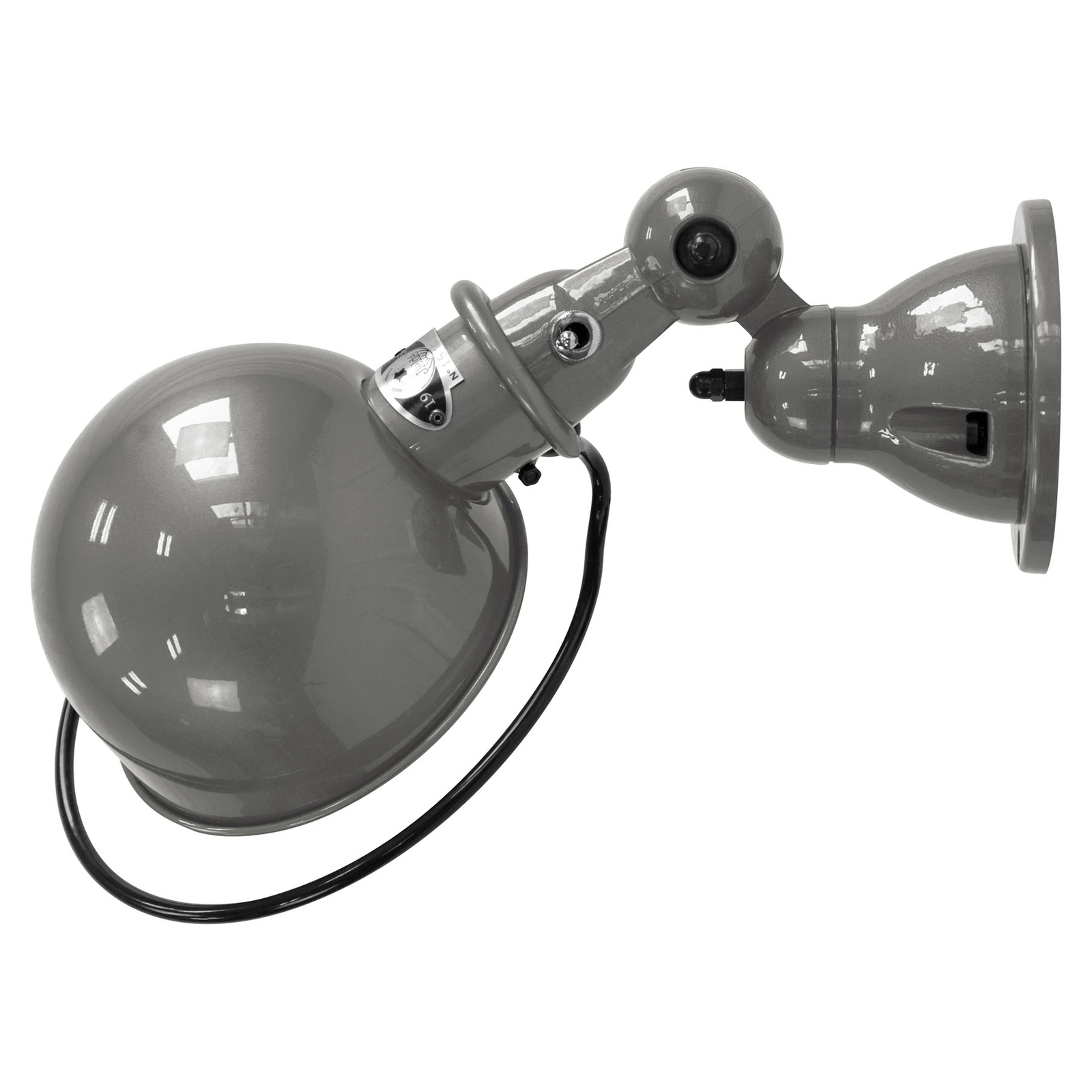 Jieldé Loft D1000 væglampe industridesign, grå - industrielt design lampe stue/spisestue - grå - aluminium, stål
