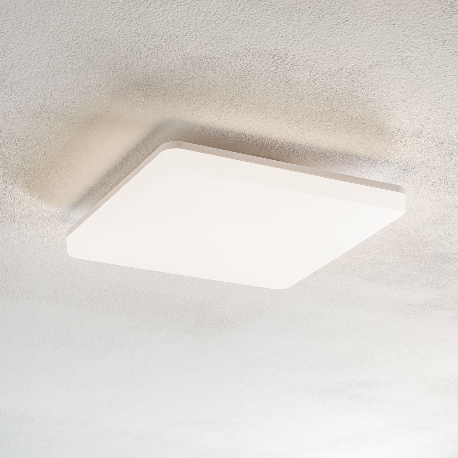 LED sensor ceiling light Pronto, angular, 33x33cm