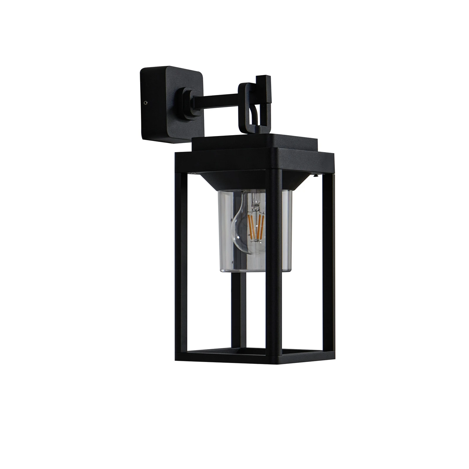 Lucande Außenwandleuchte Milanka, 43 cm, schwarz, IP65, E27