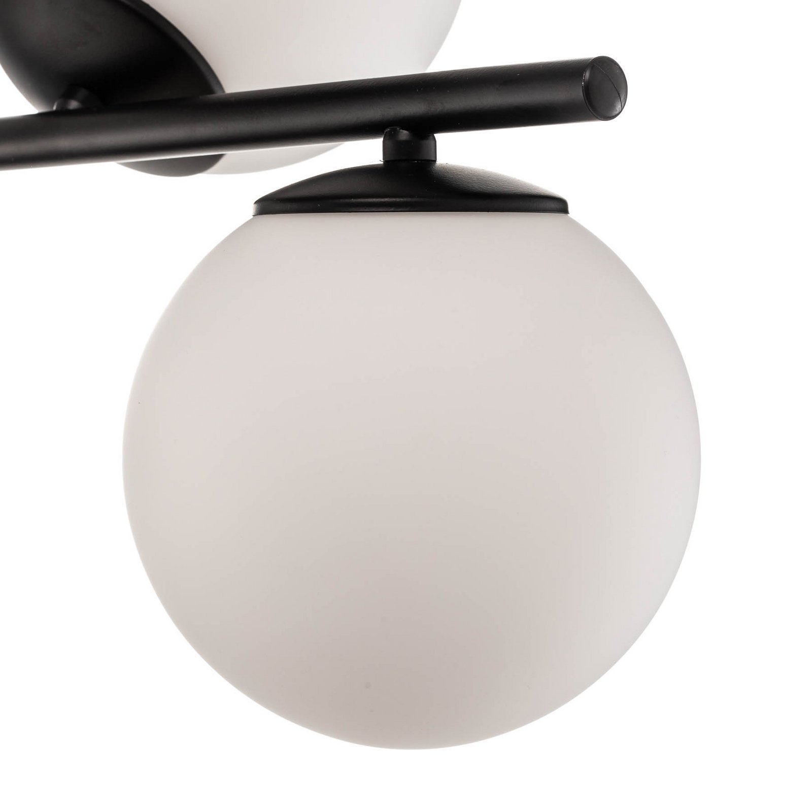 Kabo ceiling lamp, 1 arm, black, 6-bulb