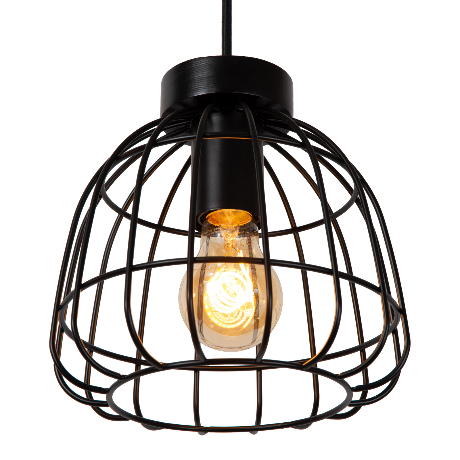 Hanglamp Filox, zwart, 3-lamps, langwerpig