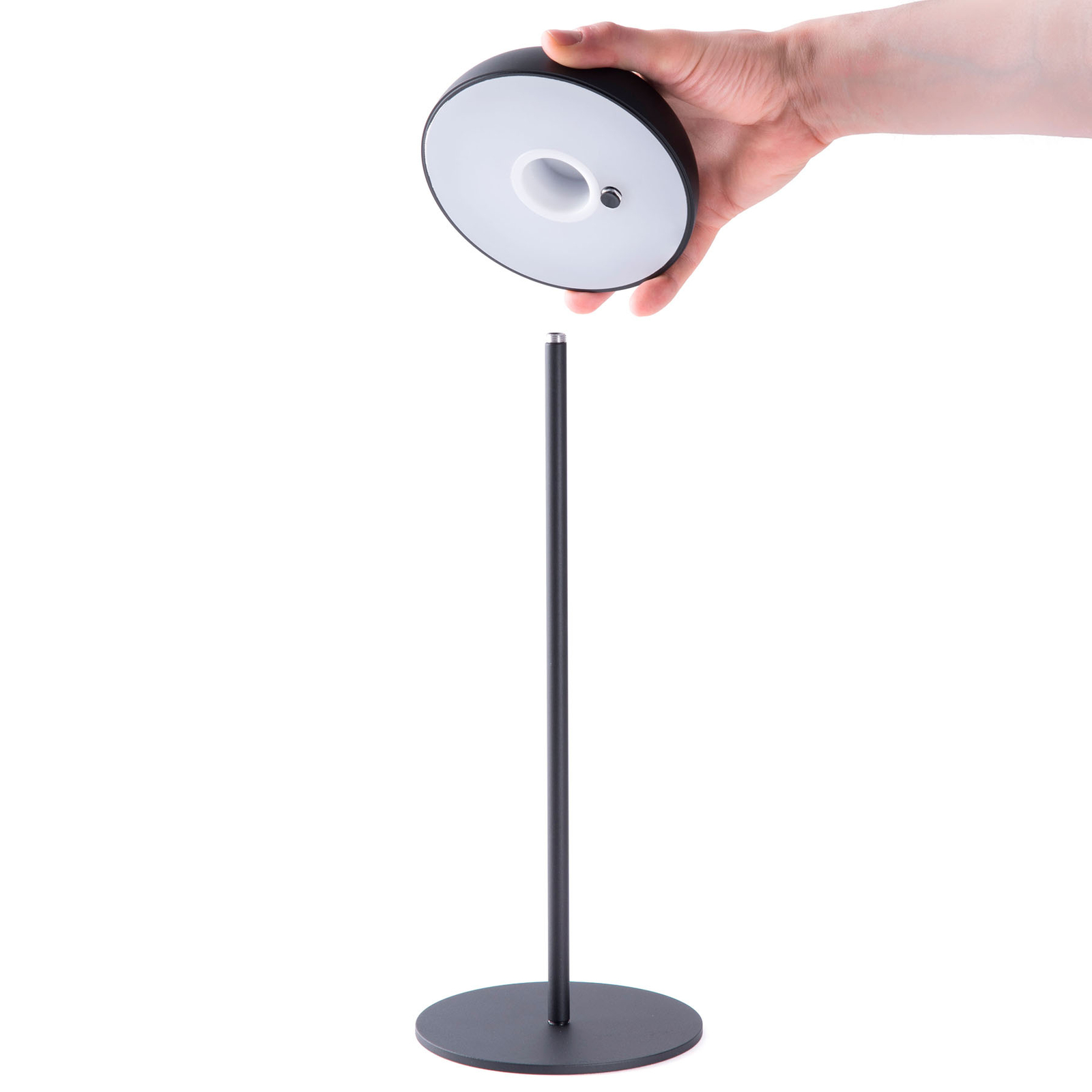 "Axolight Float LED" dizaino stalinė lempa, juoda