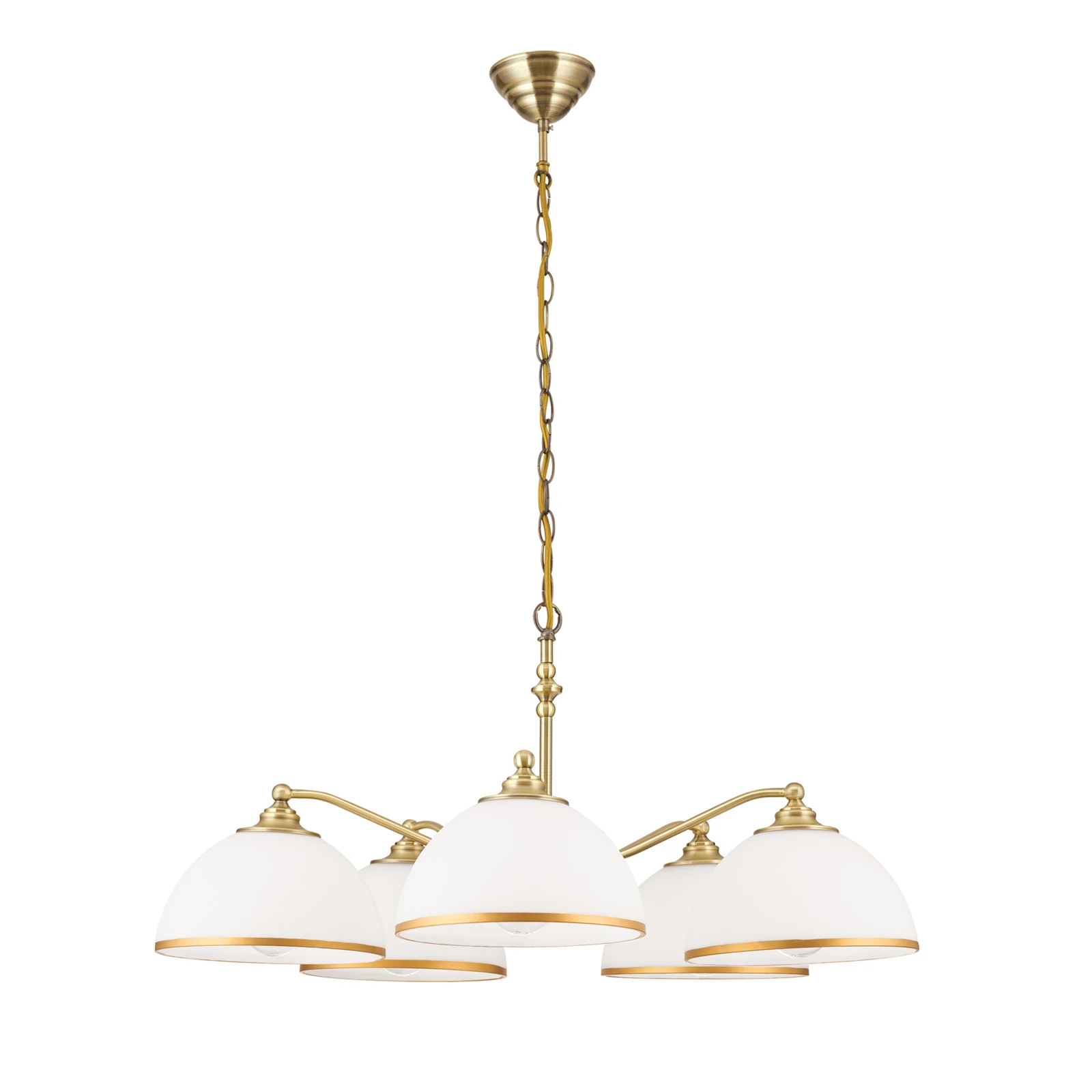 Závěsné světlo Old Lamp, řetězový závěs, 5 zdroje