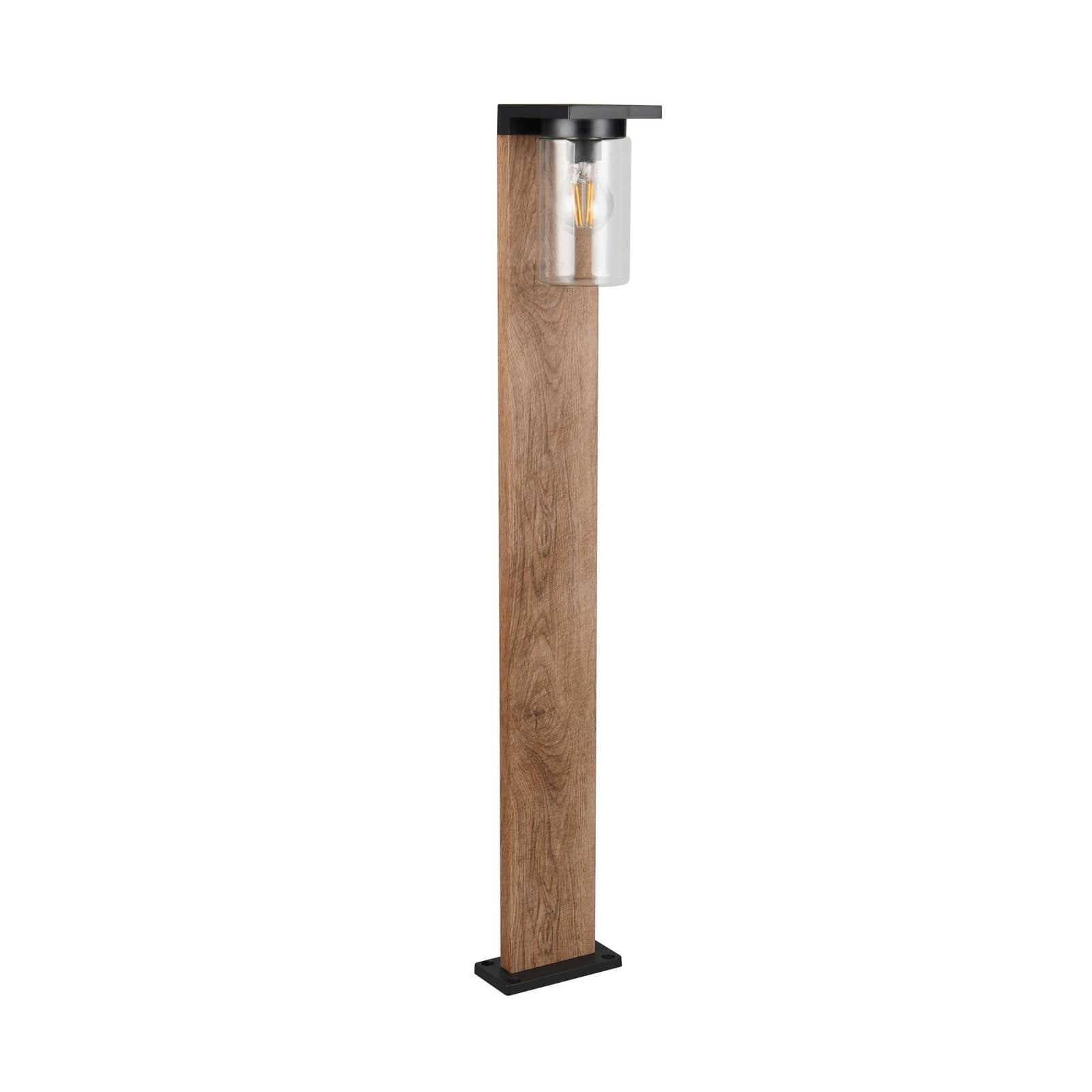 Wegeleuchte ARDILA, Holzoptik, Höhe 100 cm, Metall/Glas IP44