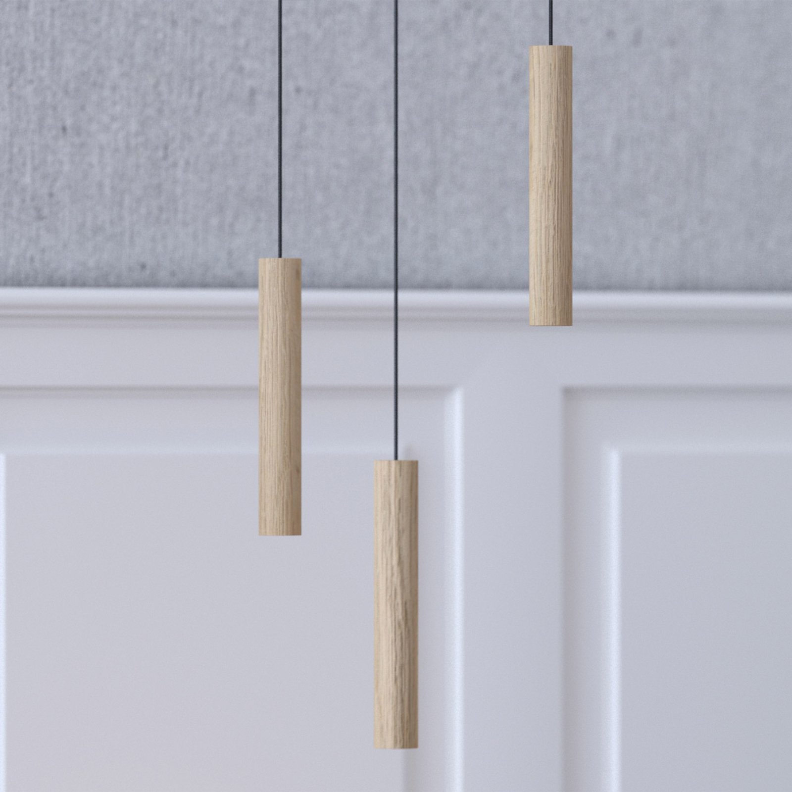 UMAGE Chimes Tall LED-Pendelleuchte Eiche hell