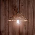 PR Home lámpara colgante exterior LIS, marrón, enchufe, Ø 27 cm