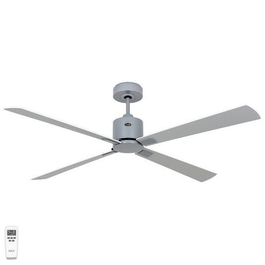 Ventilatore Da Soffitto, Elica WE-AH, 132cm, Silenzioso, Corpo Bianco Lucido Pale Acero Con Luce Casafan
