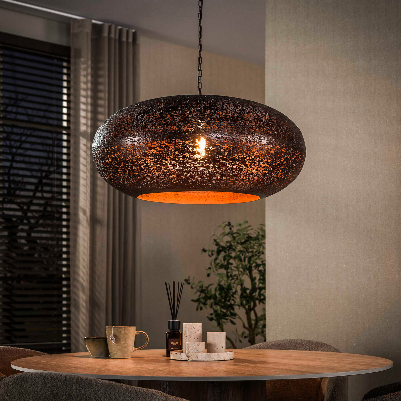 Pendelleuchte Cielo, Ø 68 cm, kupfer, Metall, E27, 1-flammig Pendelleuchte Cielo, Ø 68 cm, kupfer, Metall, E27, 1-flammig