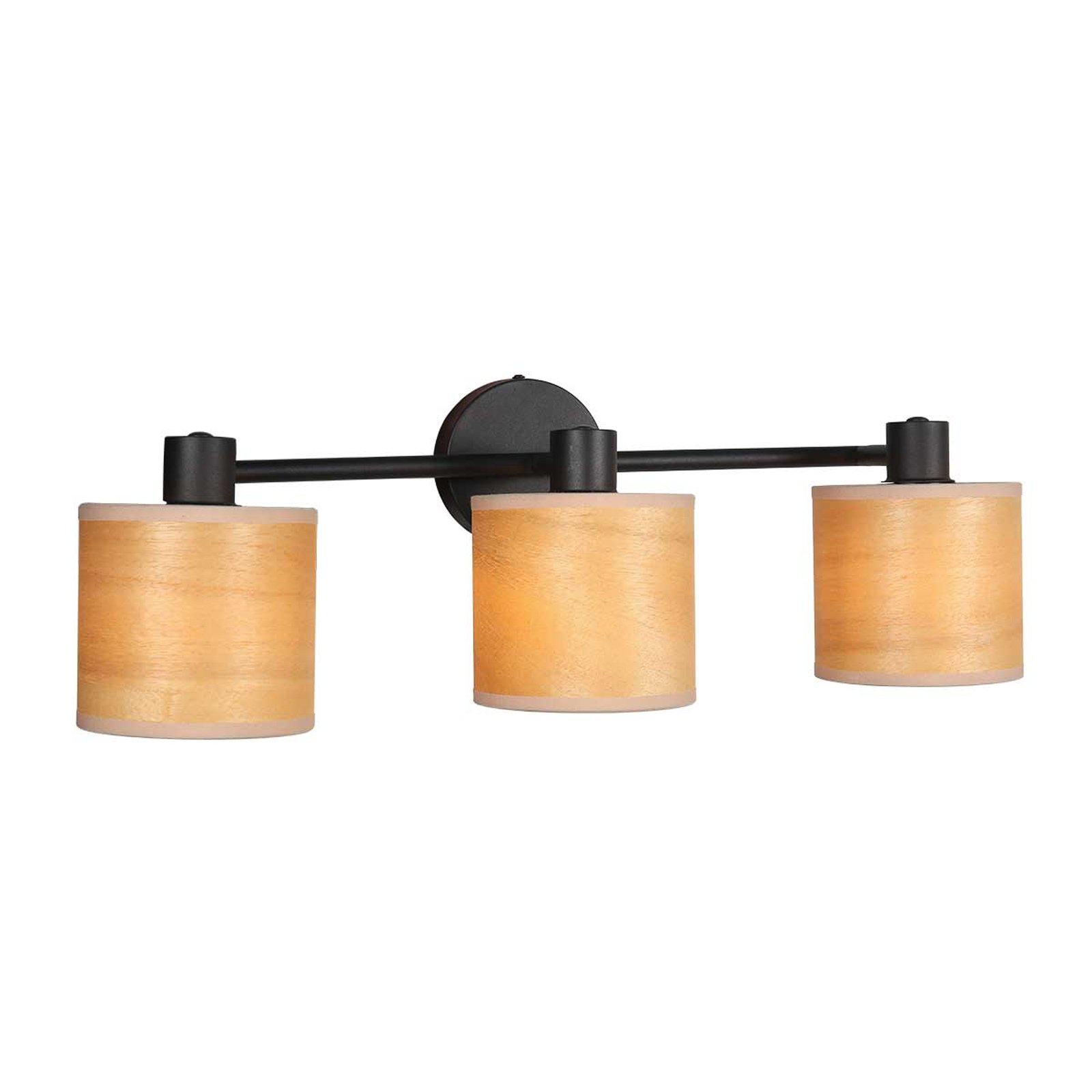 Bamboe plafondlamp, 3-lamps
