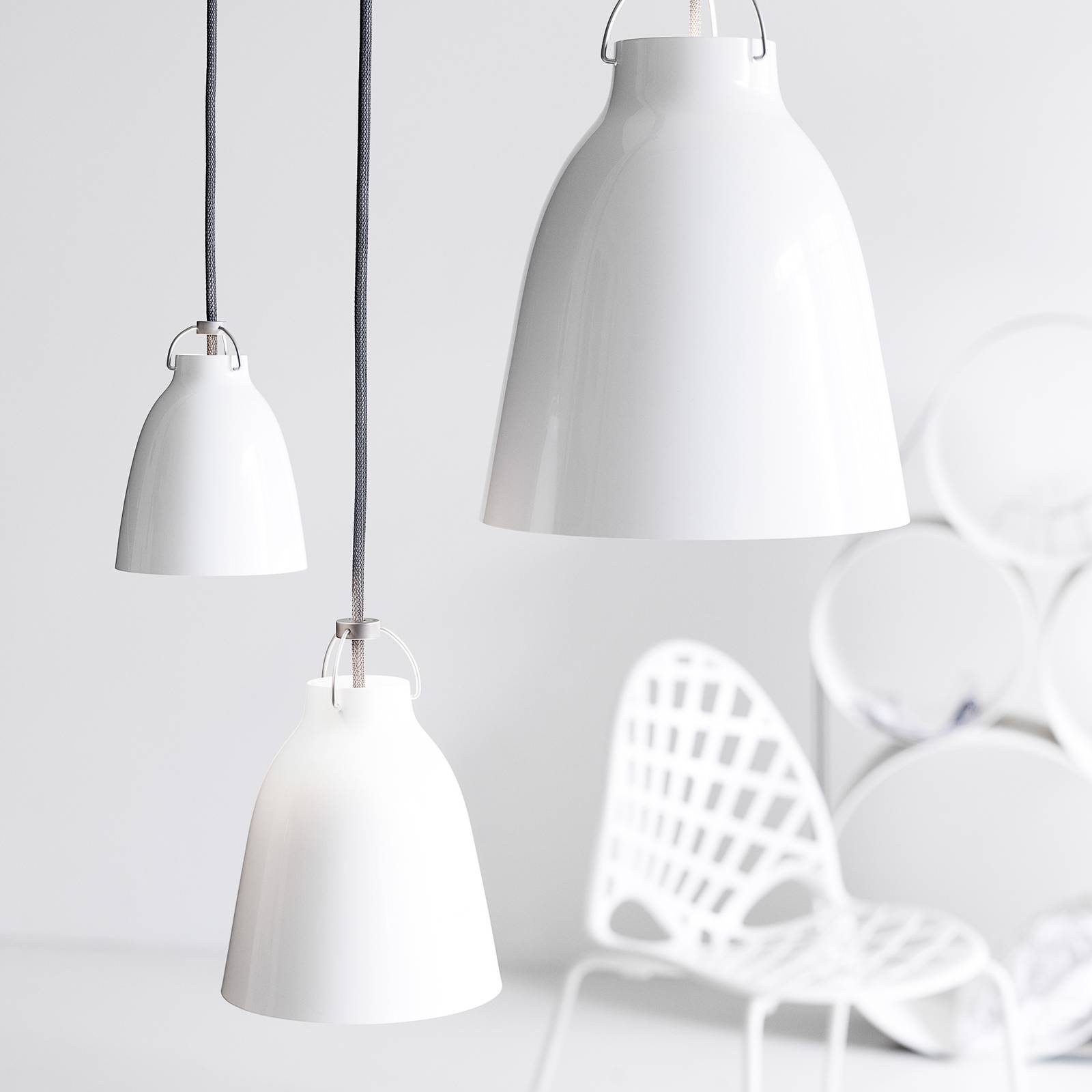 Photos - Chandelier / Lamp FRITZ HANSEN Caravaggio P2 Gloss white