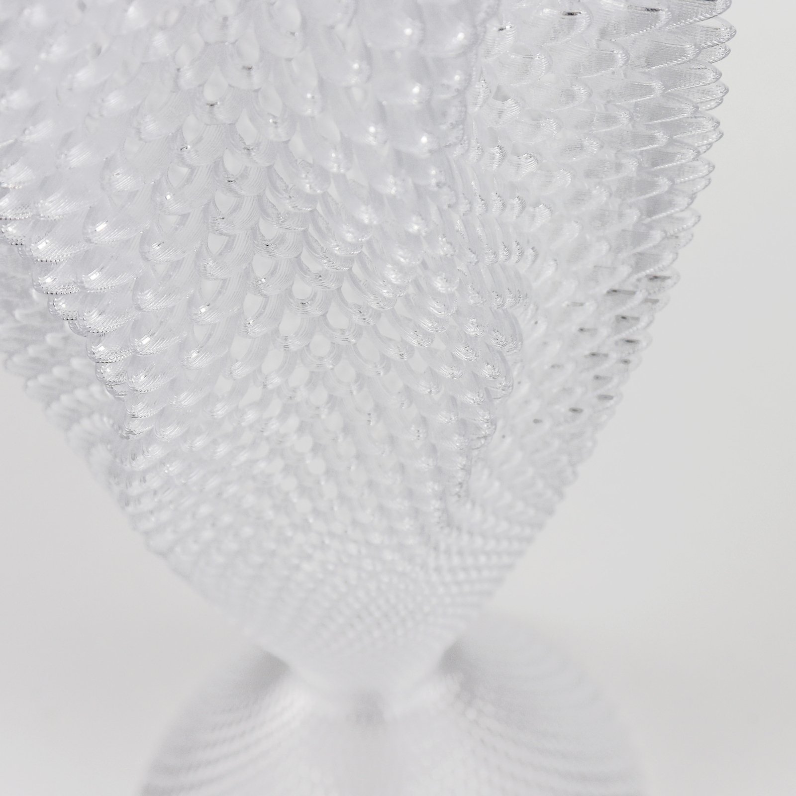 Stojací lampa Koral z biomateriálu sklo čirá 115cm