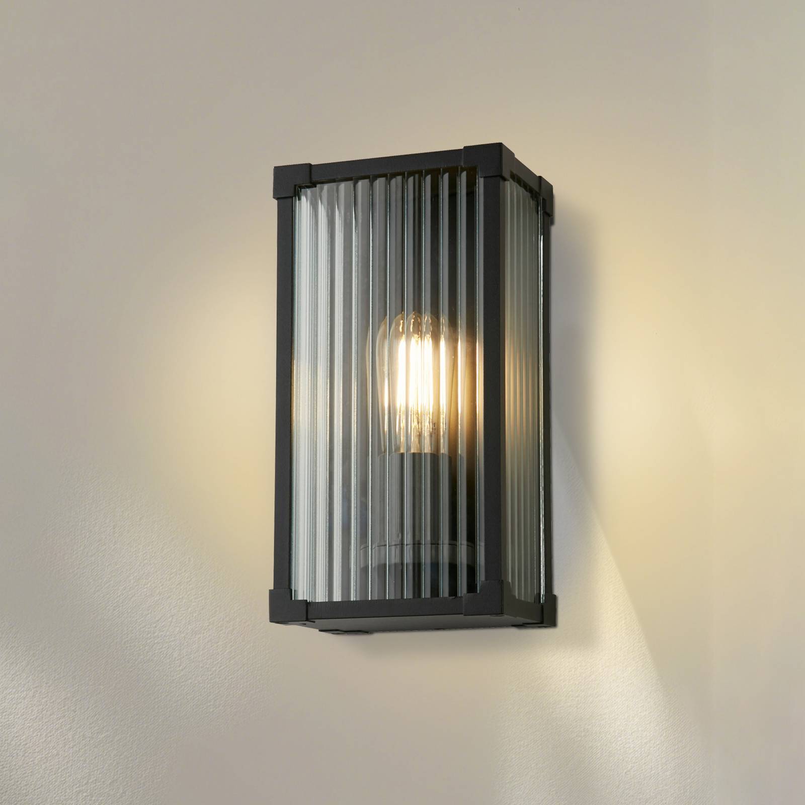 Searchlight Applique d'extérieur Cincinnati, noire, largeur 16 cm, métal