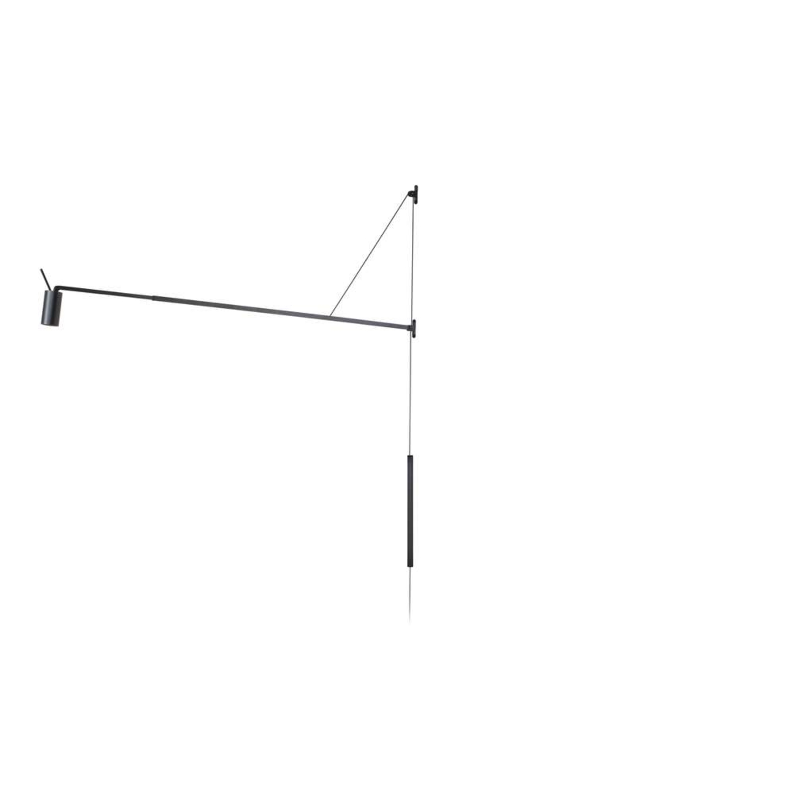 Swan Adjustable Applique da Parete Matt Black - Nemo Lighting