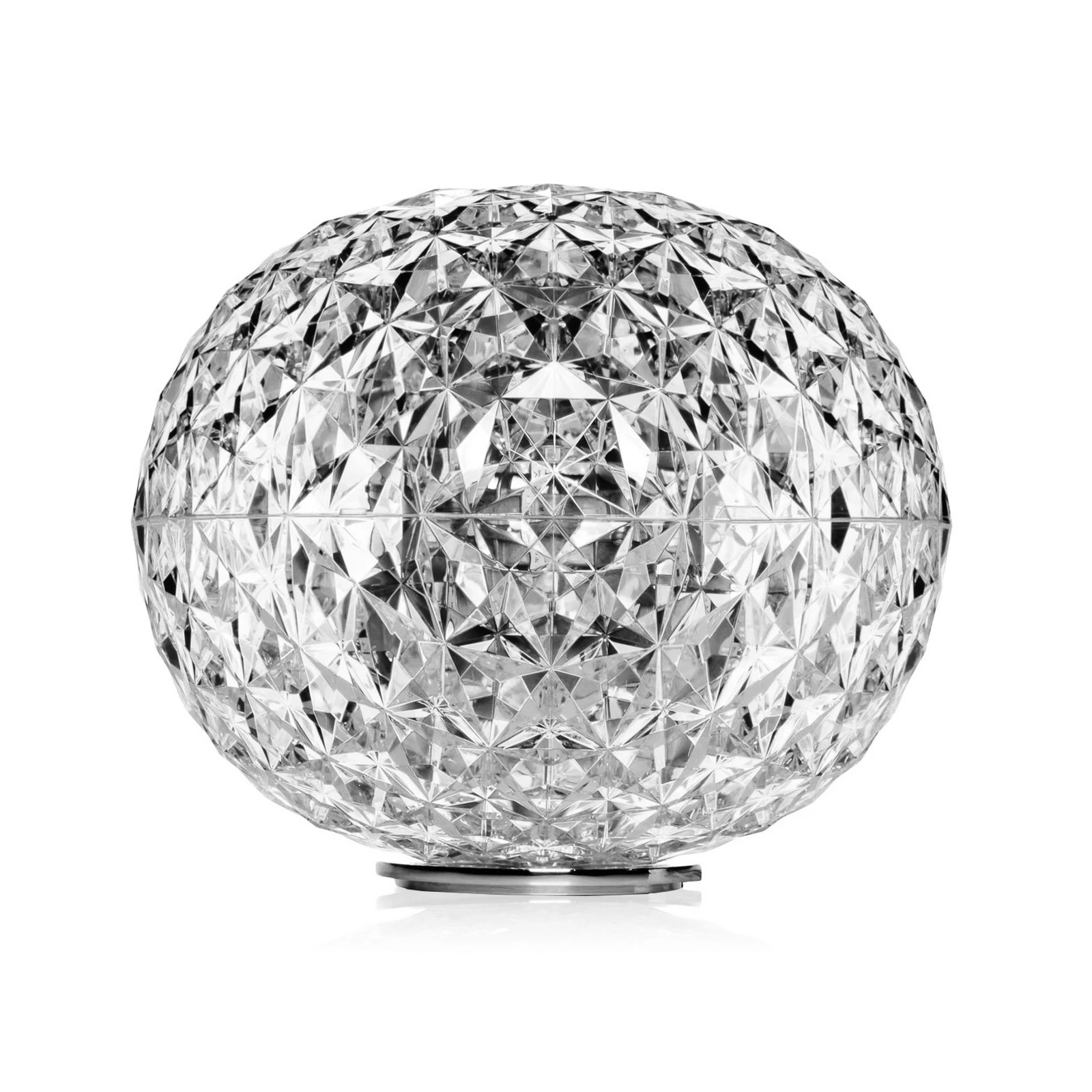Bolvormige LED tafellamp Planet, transparant