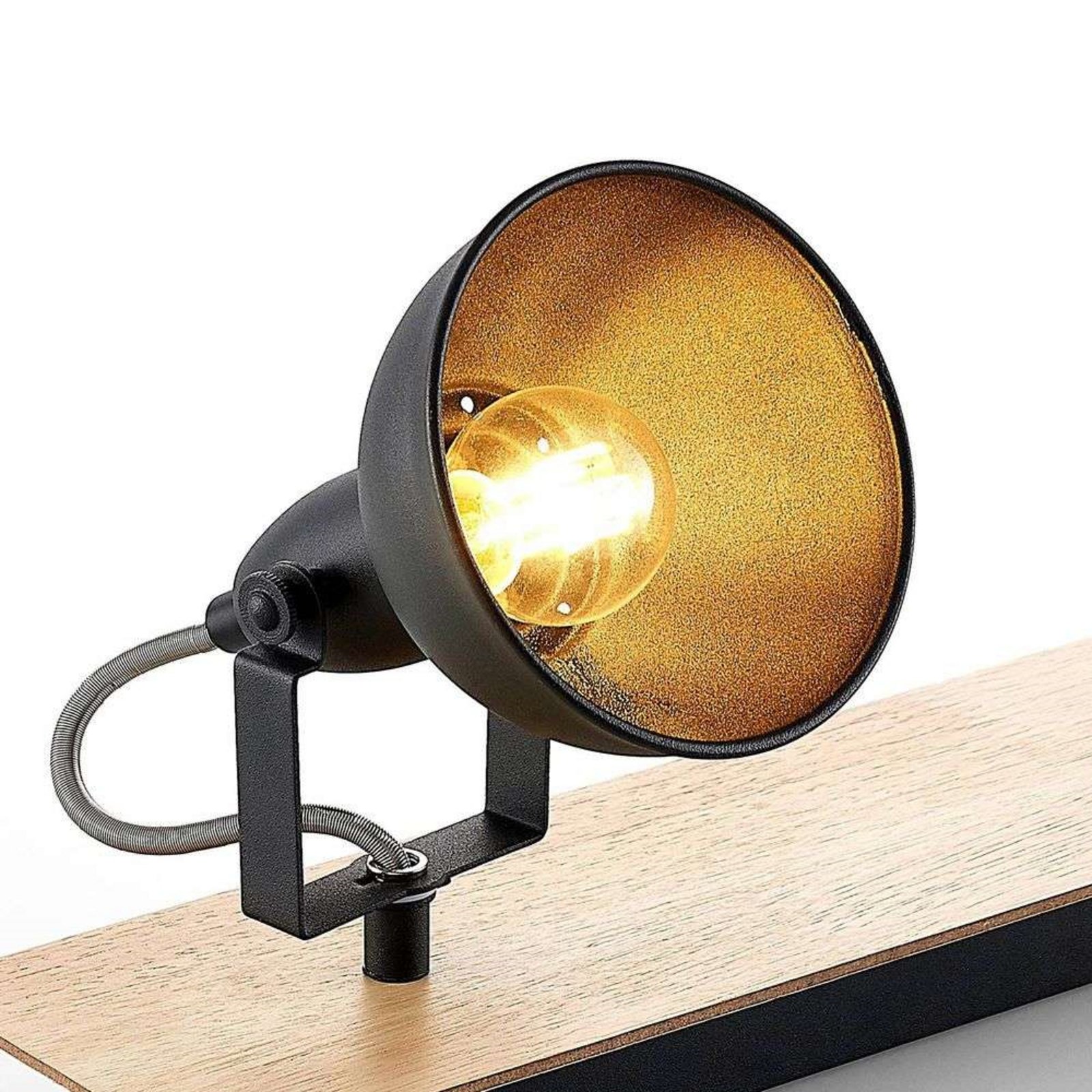 Aylis 2 Plafonnier Black/Wood - Lindby