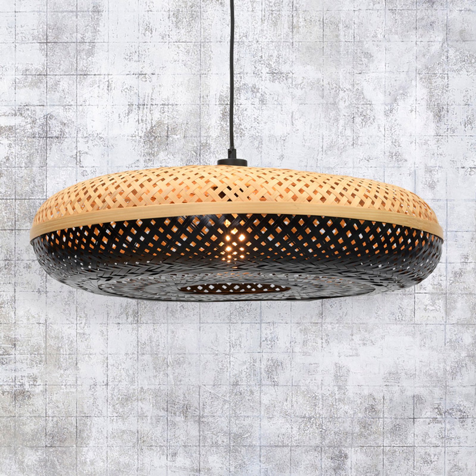 GOOD & MOJO Palawan hanging light natural/black