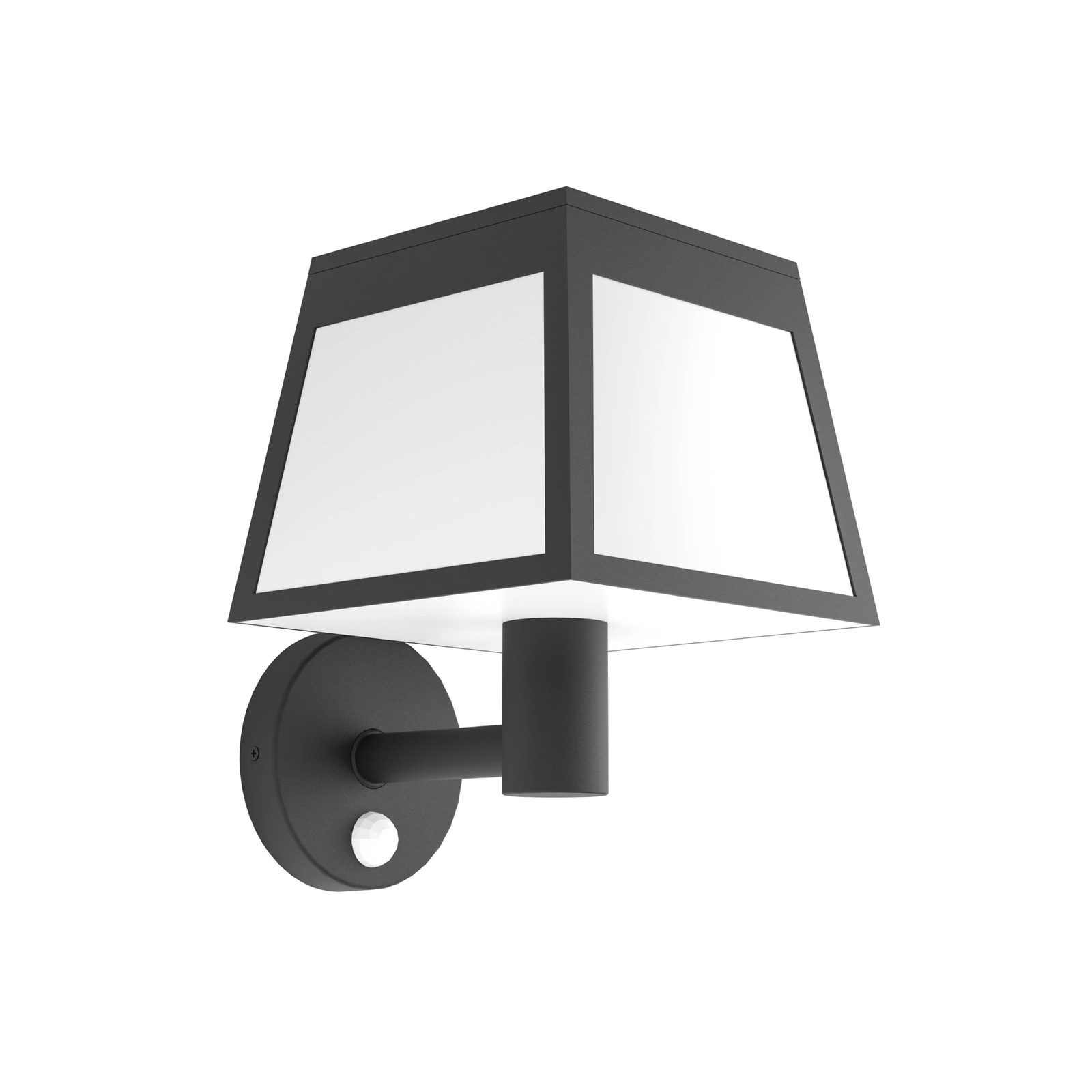 LED wandlamp Altilia, zwart, kunststof, sensor
