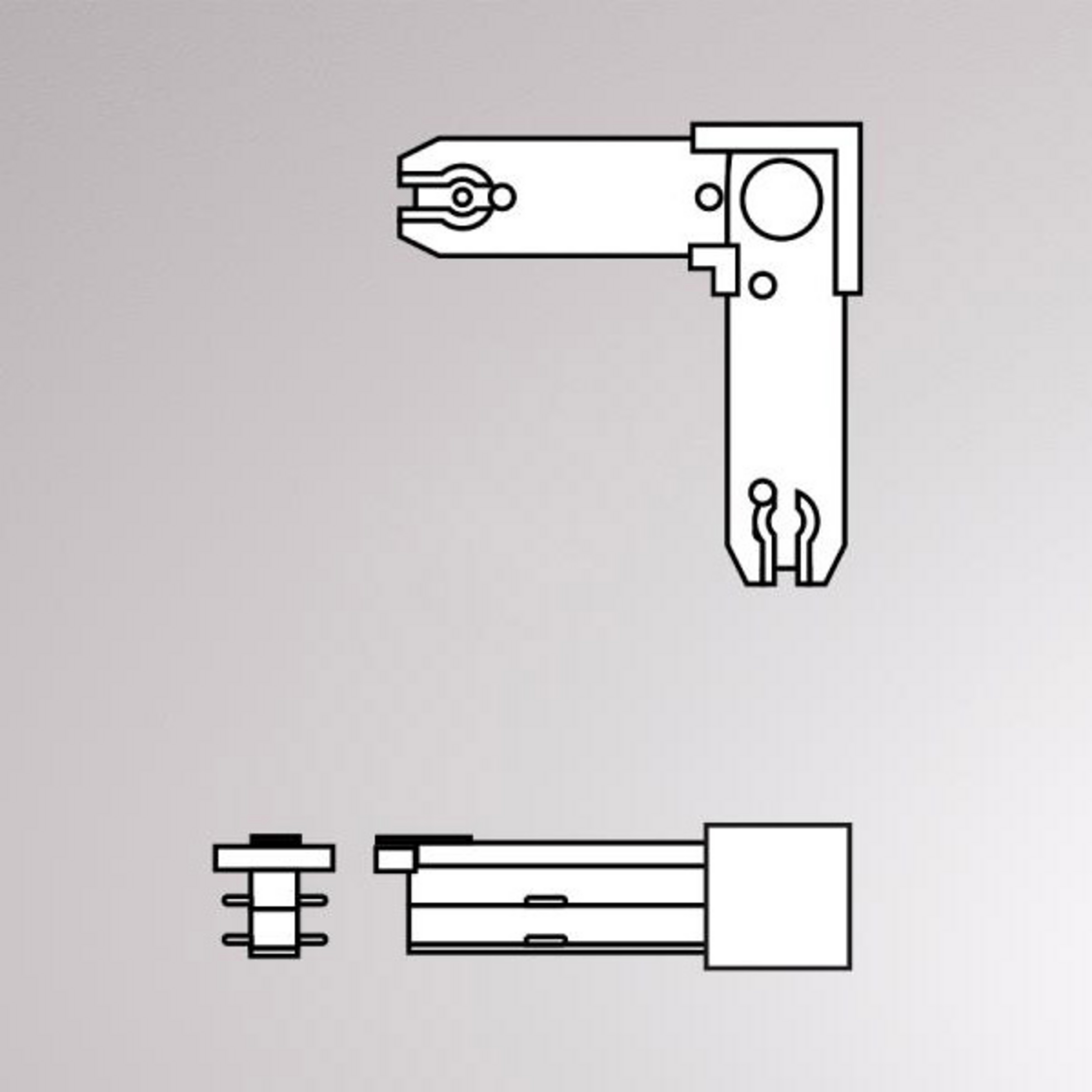 Eckverbinder Volare 2-Phasen-Schiene, 90°