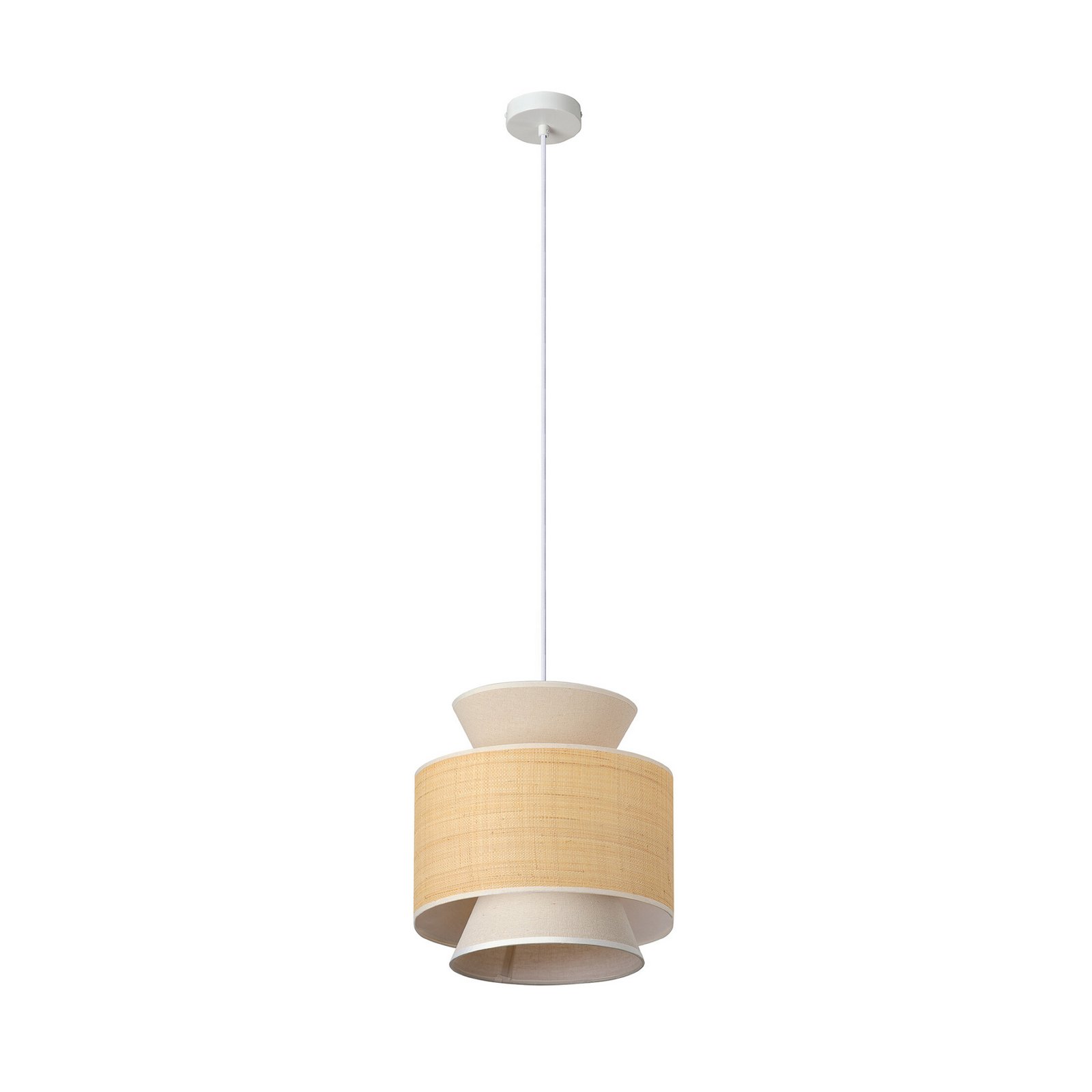 OSRAM viseča svetilka Decor Wrap Cone, bež, rafia, lan, E27