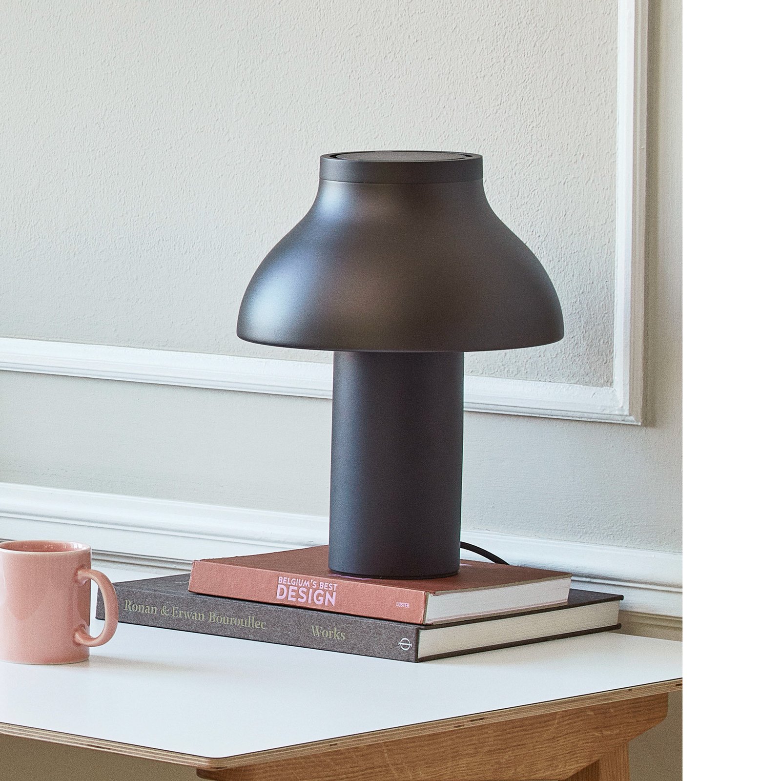 PC Lámpara de Sobremesa S Negro Suave /Aluminio - HAY