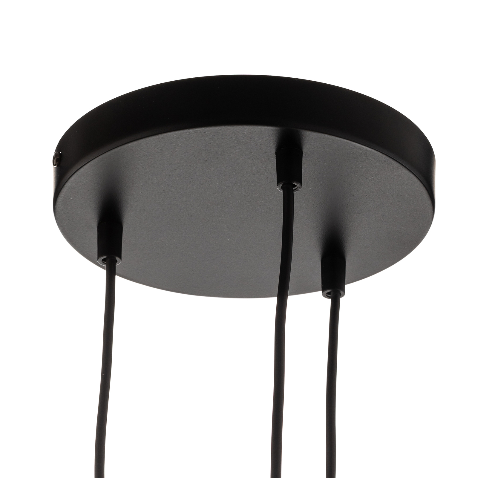 Hanglamp Joni 3-lamps rond zwart-gemarmerd