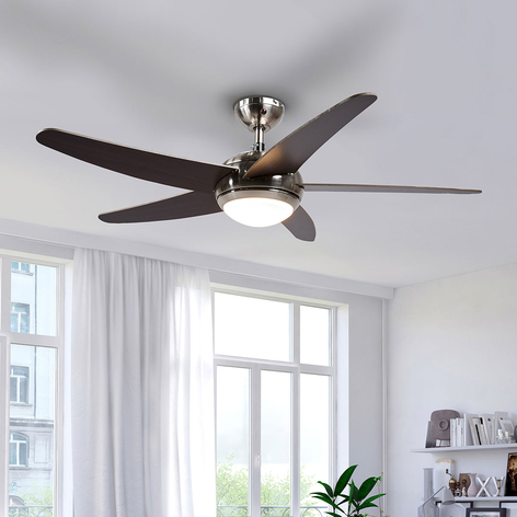 LED-betriebener Deckenventilator Anneka mit Licht