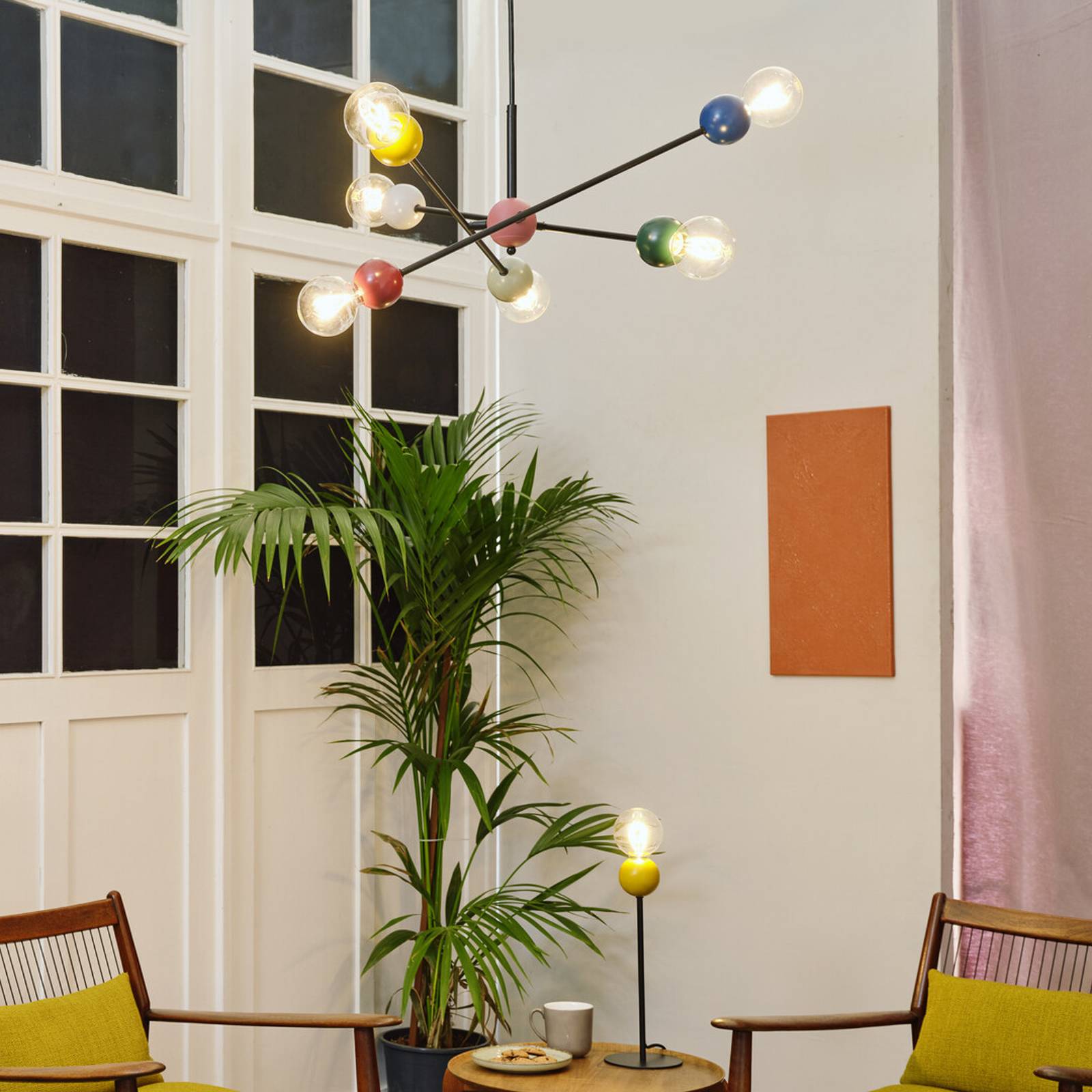 Lampa sufitowa OSRAM Decor Bubble, 6-punktowa, stalowa, kolorowa, E27