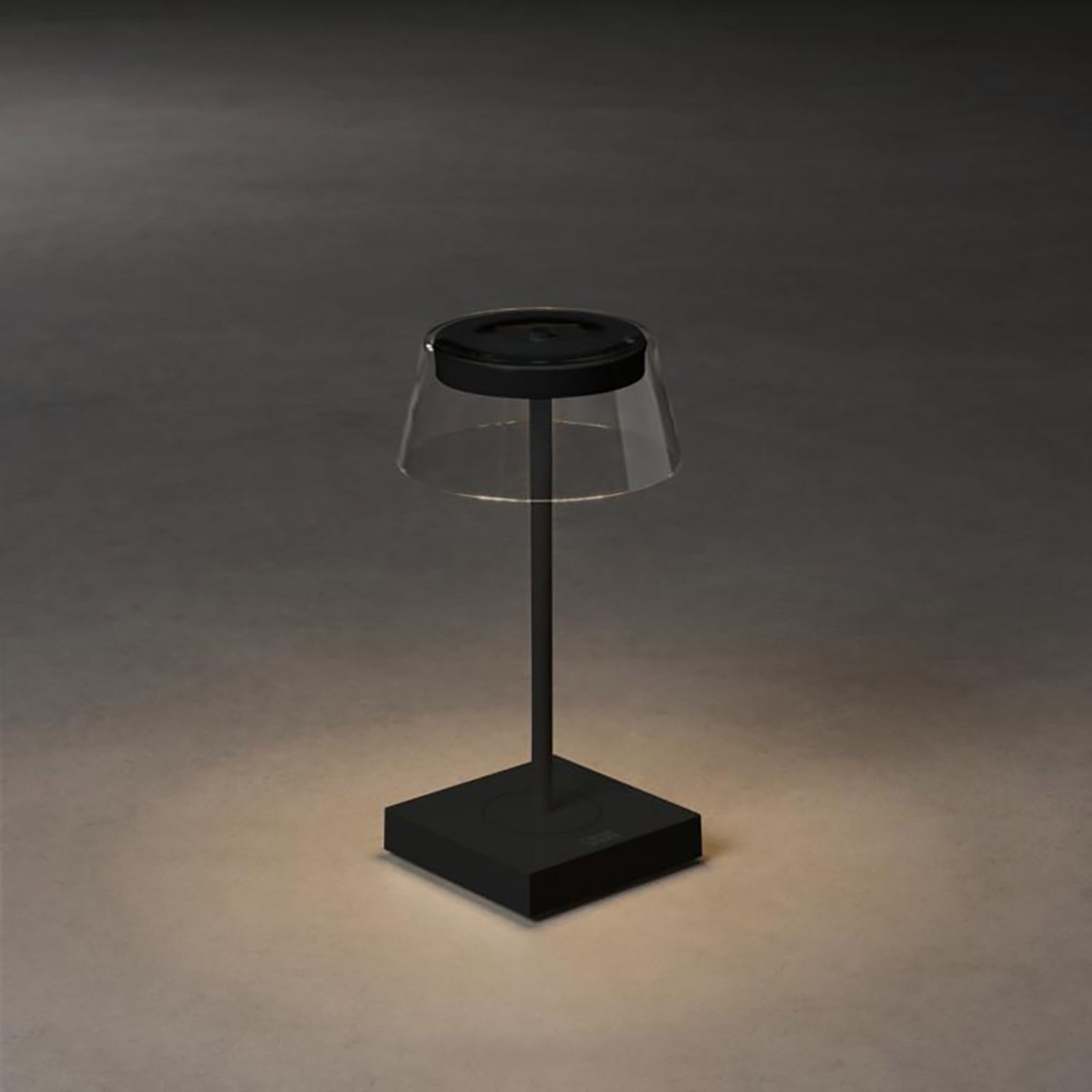 Lampa stołowa LED Scilla z przyłączem USB, czarna