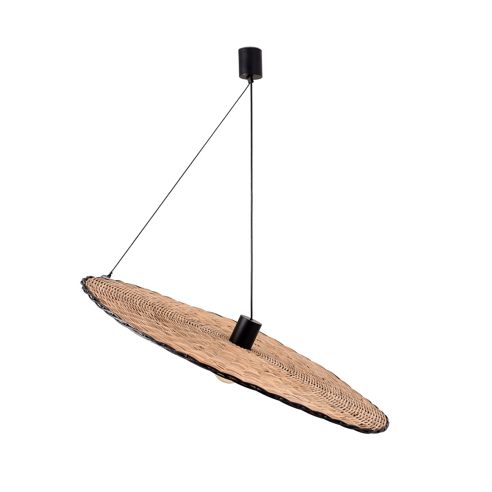 Costas hanglamp, kantelbare rotan kap, Ø 100cm