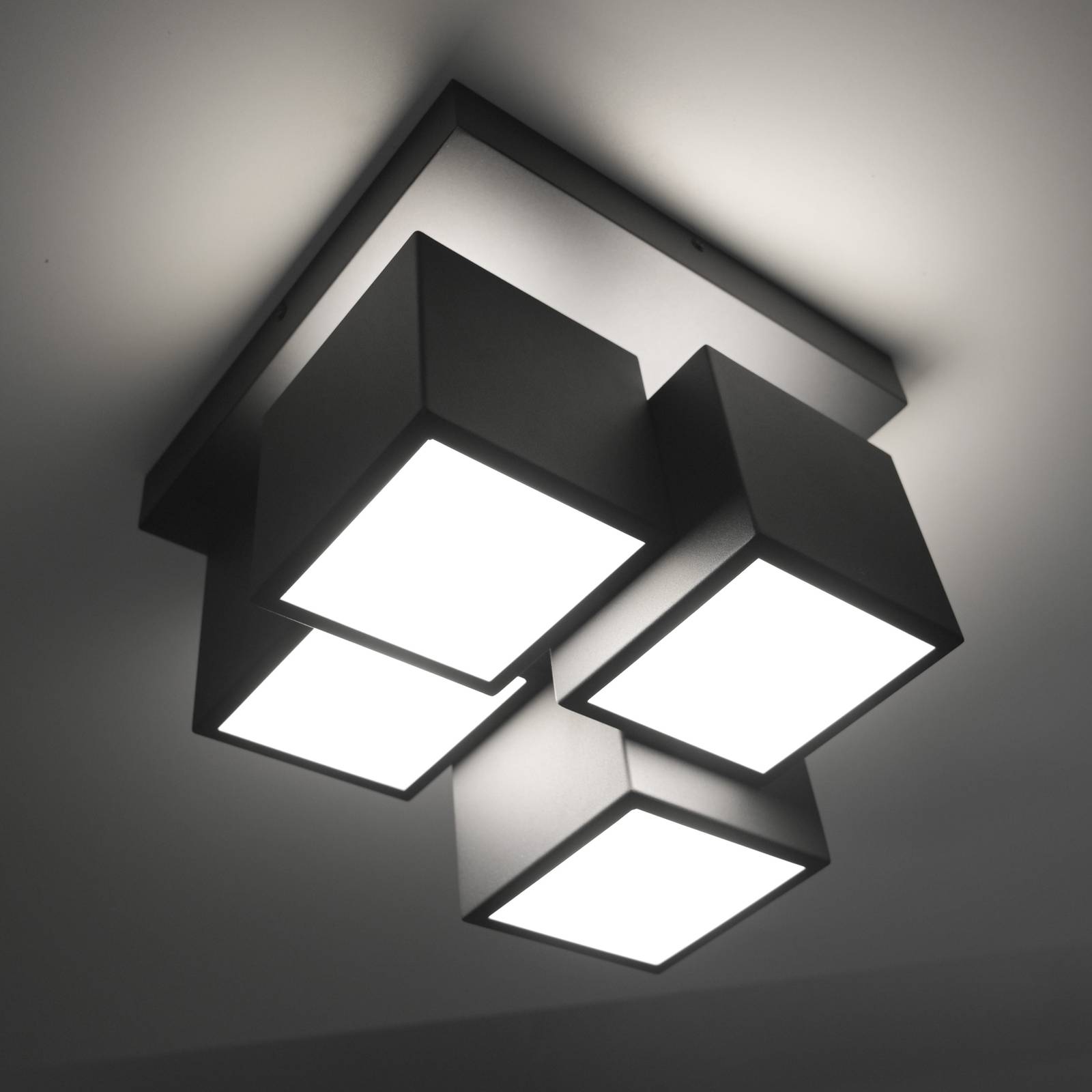 JUST LIGHT. Taklampe Tetris jern 3000 K svart