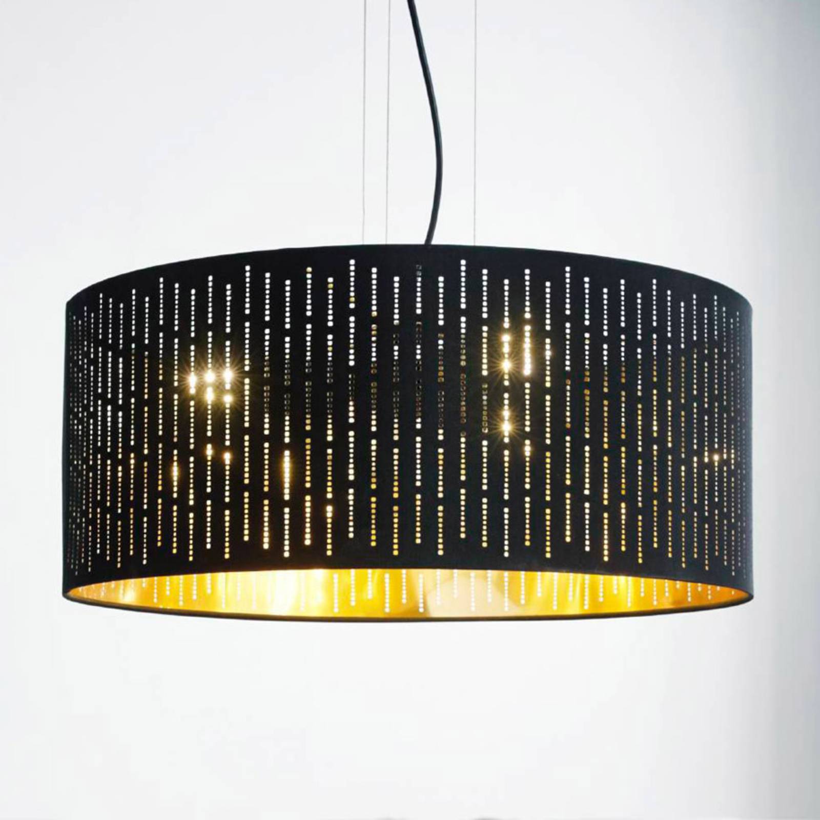 Eglo varillas függő lámpa, fekete/arany, 53 cm