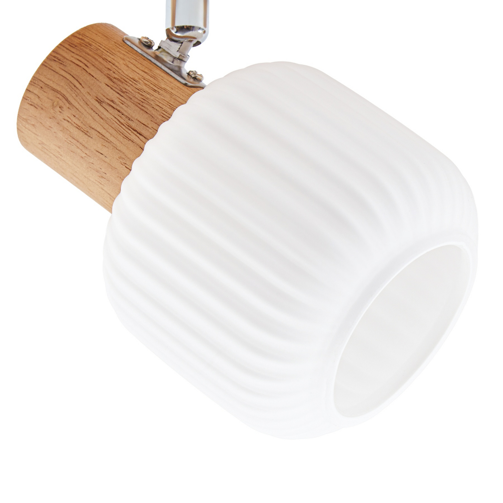 Darla ceiling spotlight, 3-bulb, white/wood-effect – Lindby Darla ceiling spotlight, 3-bulb, white/wood-effect – Lindby