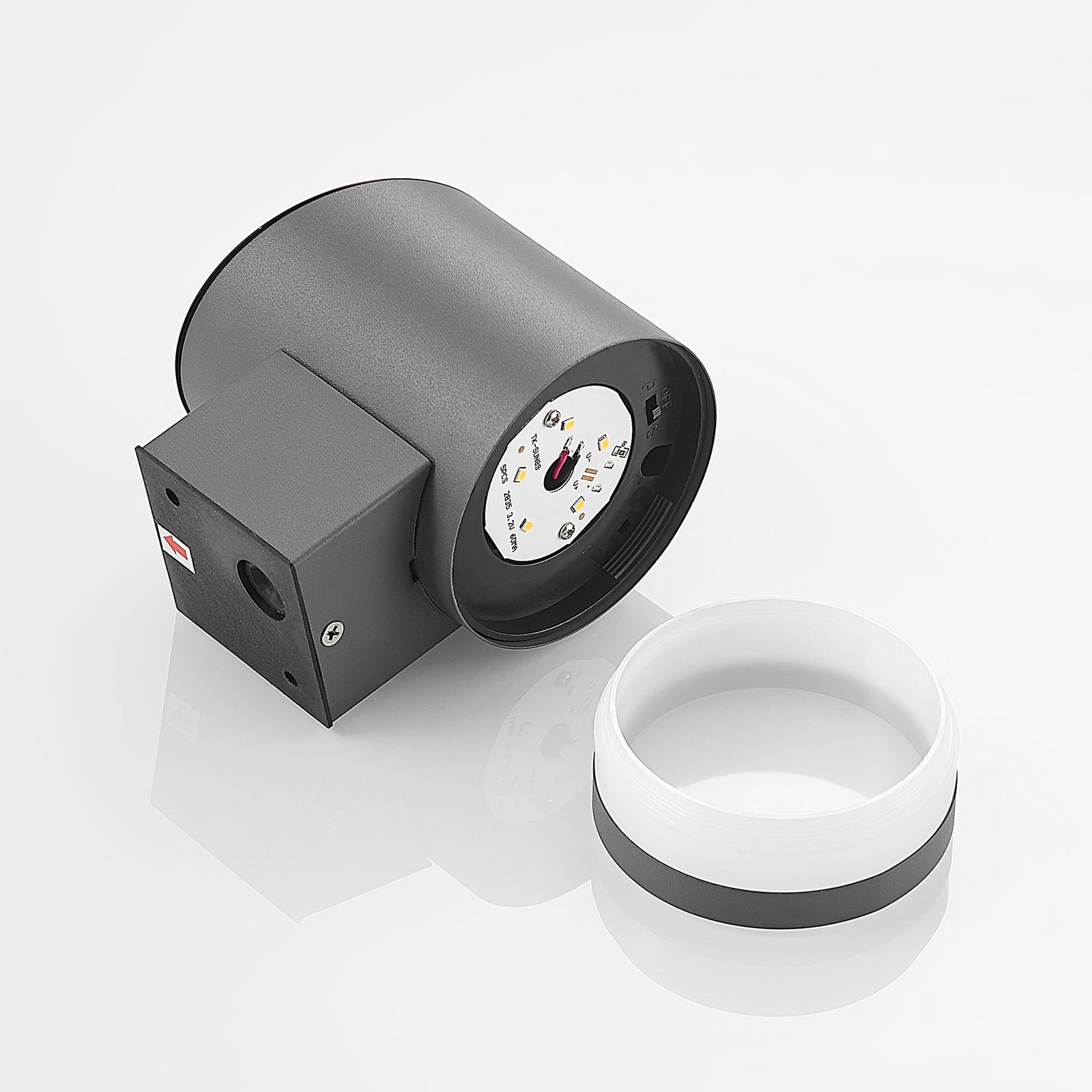 Bentlas LED Solar Cell Wall Lamp Anthracite - Lindby