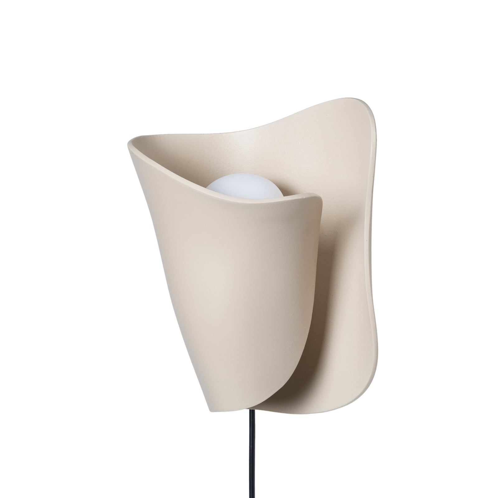 OYSTER wandlamp, kasjmier, hoogte 29 cm, stekker - ferm LIVING