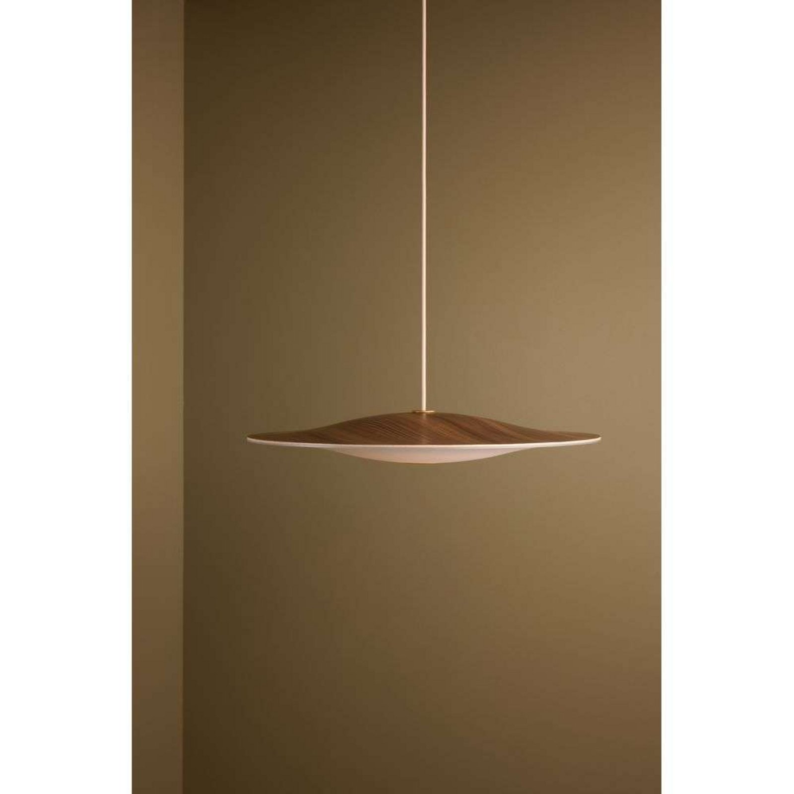 Sinus-Wood 550P LED Pendant Wallnut/Opal - Piet Hein