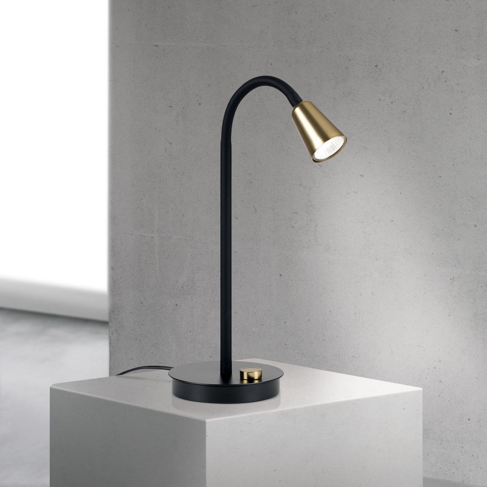 Lampada da tavolo Dotty, ottone, altezza 45 cm, base, dimmerabile, GU10