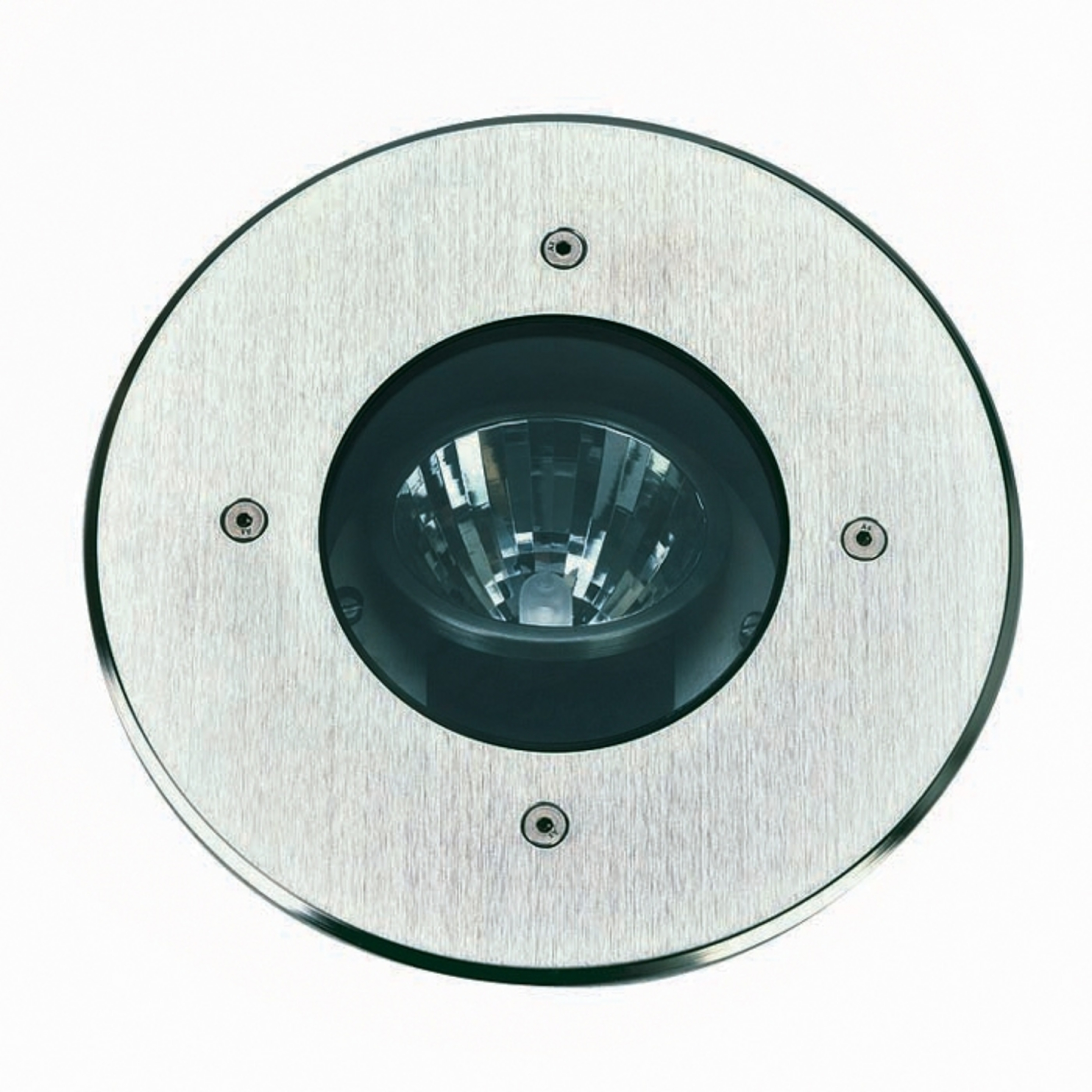 Erdeinbaustrahler Tomaso, Aluminium, Edelstahl, Ø 22 cm