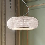 Suspension Pasha d'IDEAL LUX, finition chromée/transparente, Ø 55 cm, verre