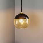 Hanglamp Hira, 1-lamp, zwart/goud