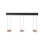 Lampada LED a sospensione Axion, nera/marrone, lunghezza 118 cm, CCT