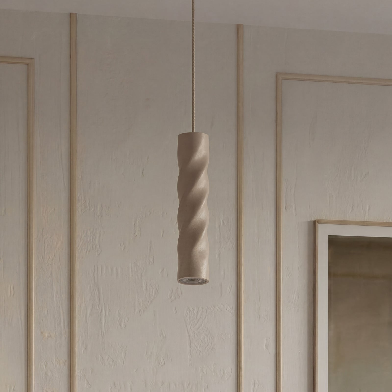 Lampada a sospensione OSRAM Decor Twirl, beige, Ø 12 cm, 1 braccio, metallo Lampada a sospensione OSRAM Decor Twirl, beige, Ø 12 cm, 1 braccio, metallo
