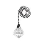 Westinghouse acrylic diamond pull chain in chrome