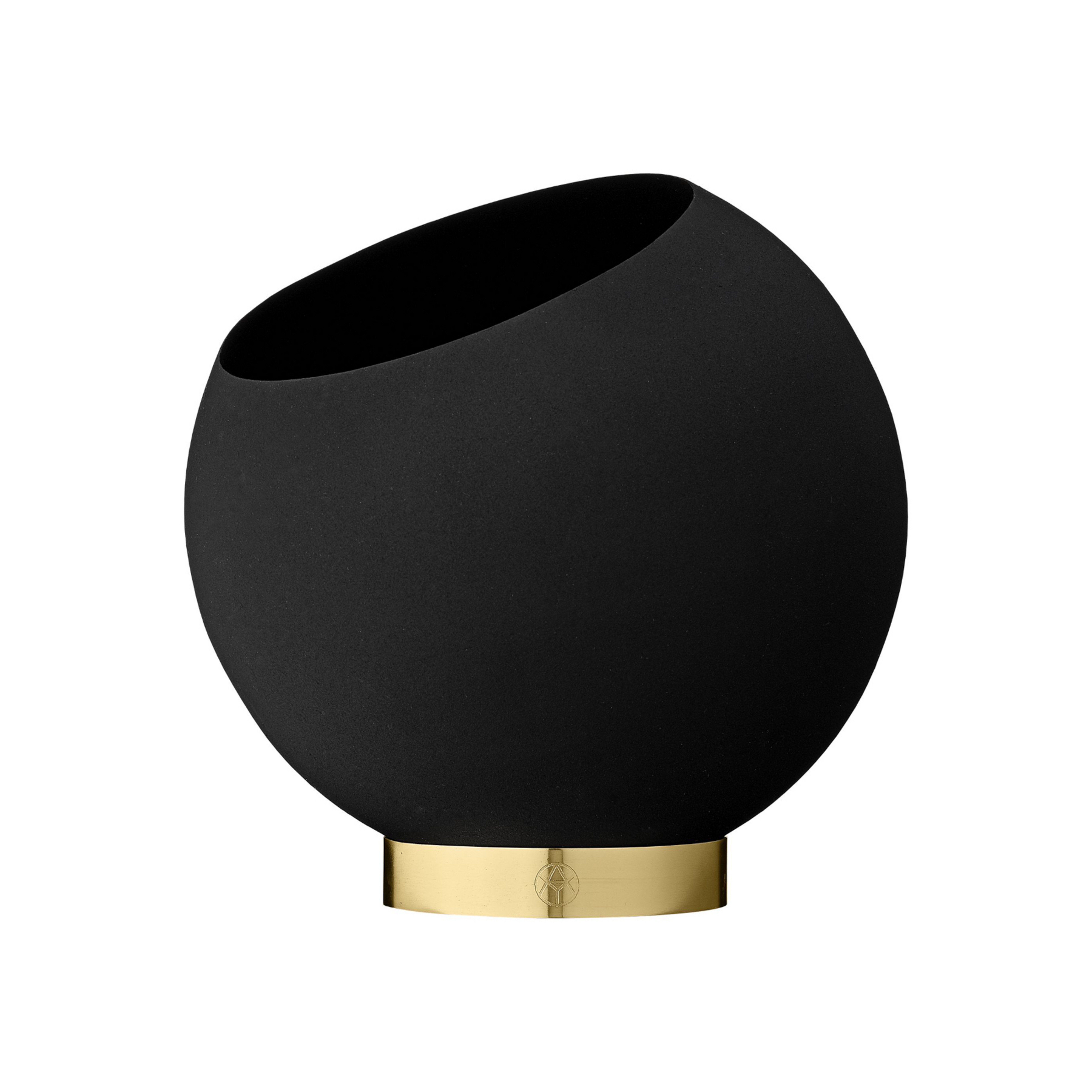 Globe Plant Pot Ø21xH18.8 Black/Gold - AYTM