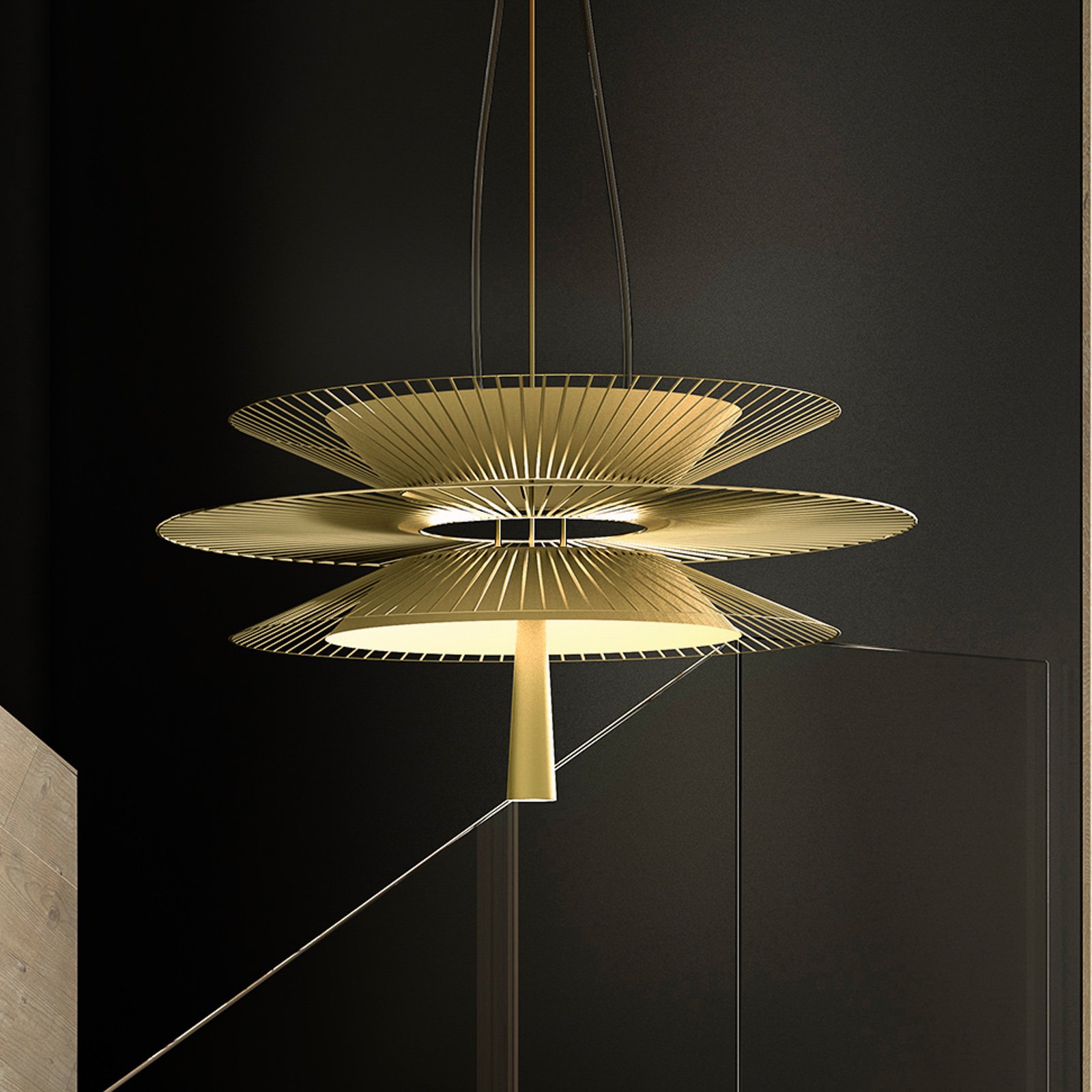 Gravity 2 Pendelleuchte Golden - Forestier