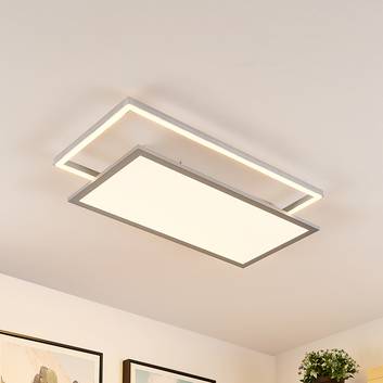 Lucande Senan LED ceiling lamp, rectangles, CCT