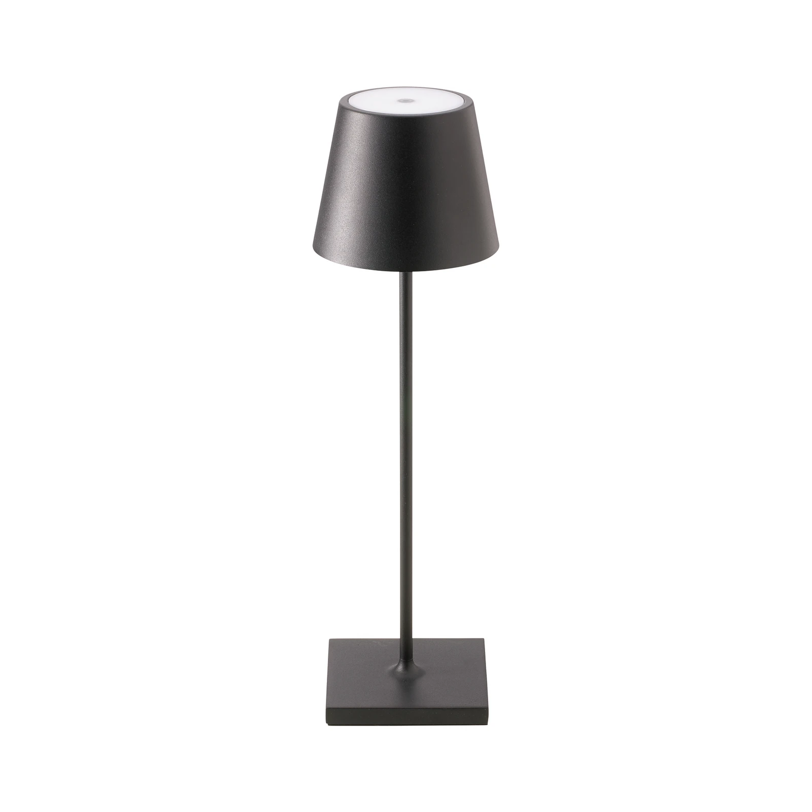 Lampada da tavolo ricaricabile Nuindie LED, USB-C, nera, IP54, dimmerabile