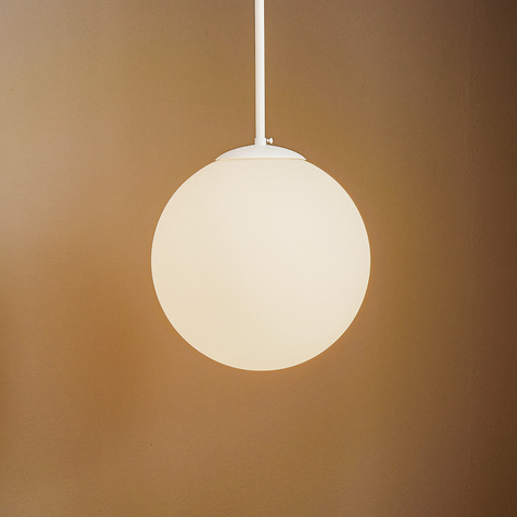 Bosso pendant light, one-bulb, white, 30 cm