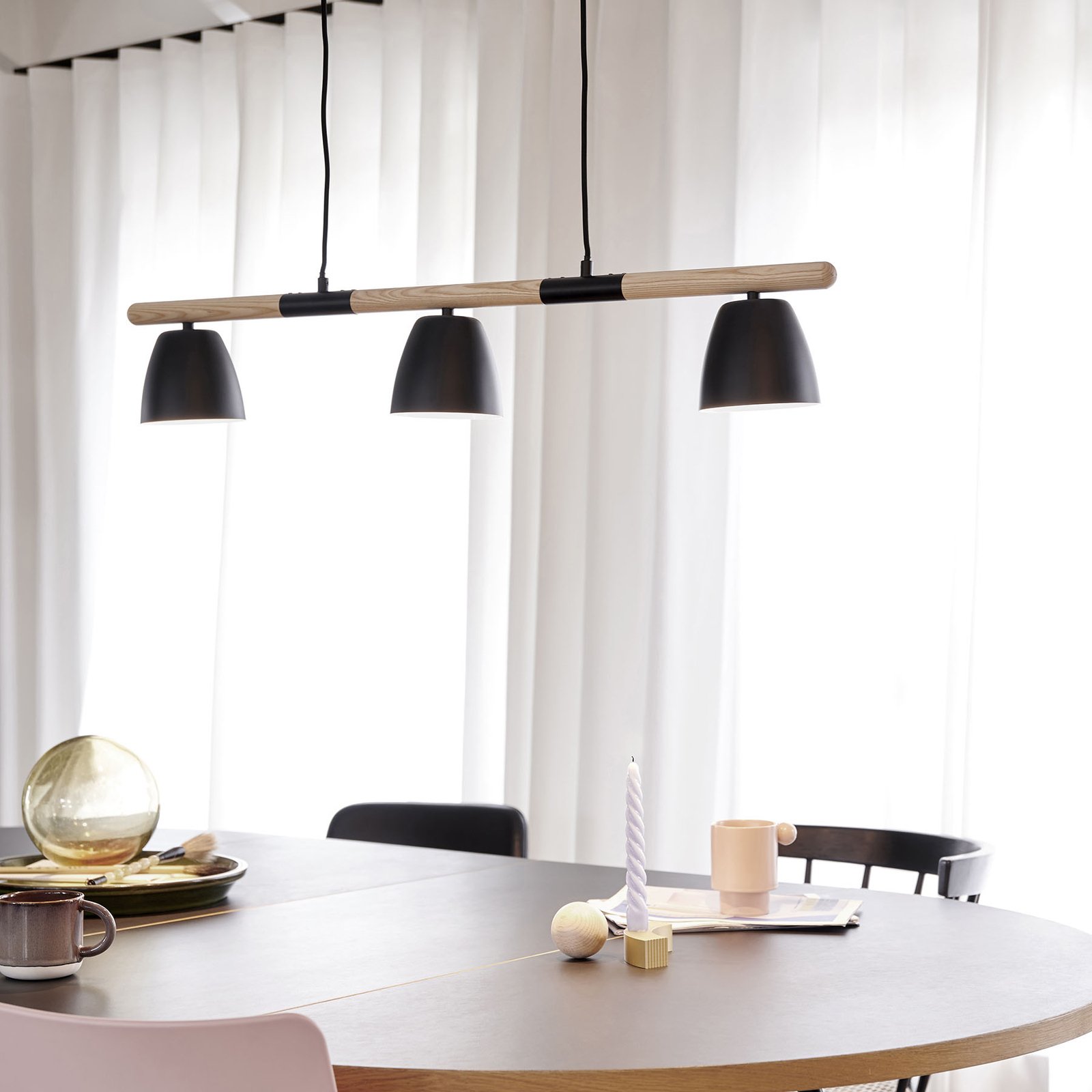 Theo 3 Lámpara Colgante Black - Nordlux