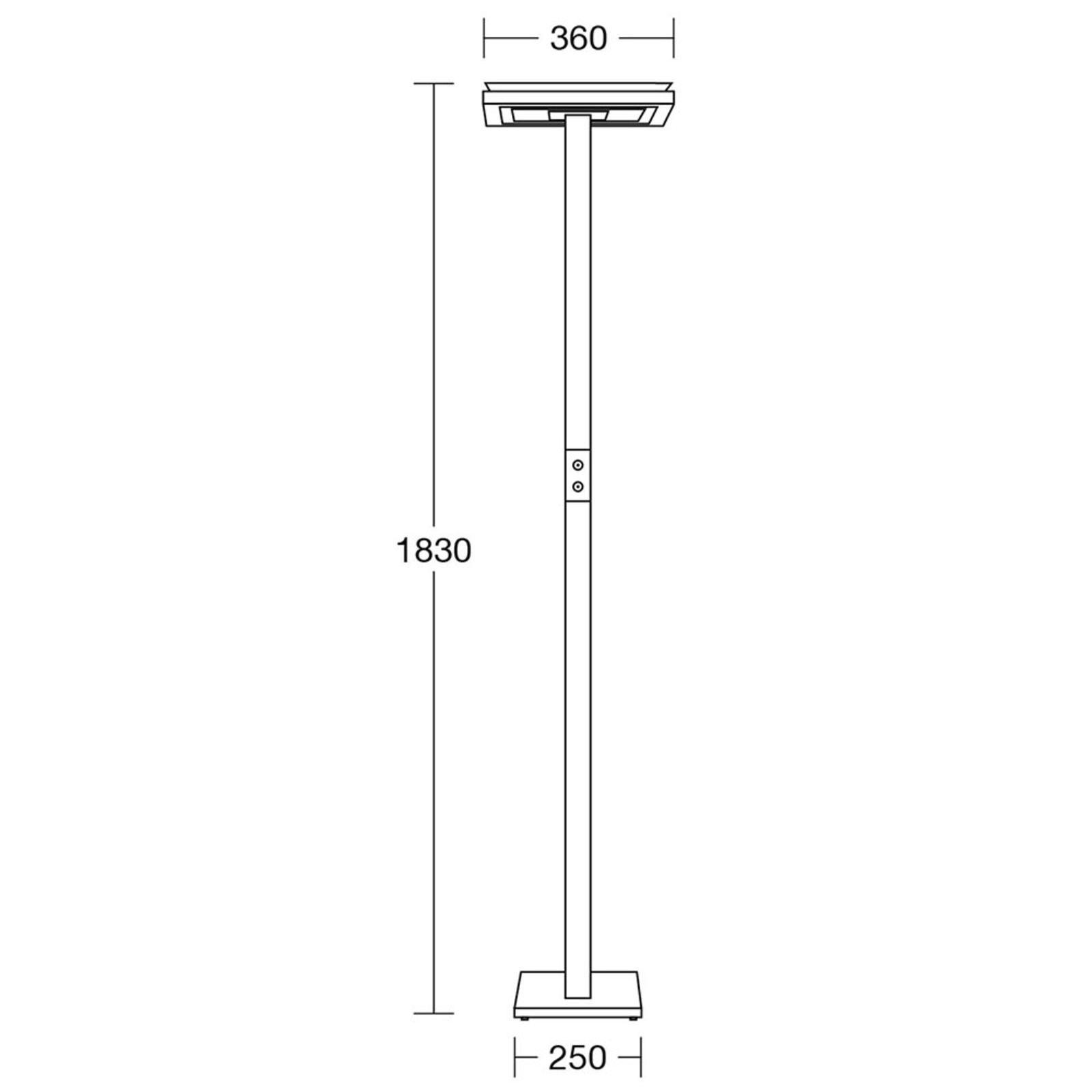 HerzBlut Otto O LED lampadaire, IRC > 90