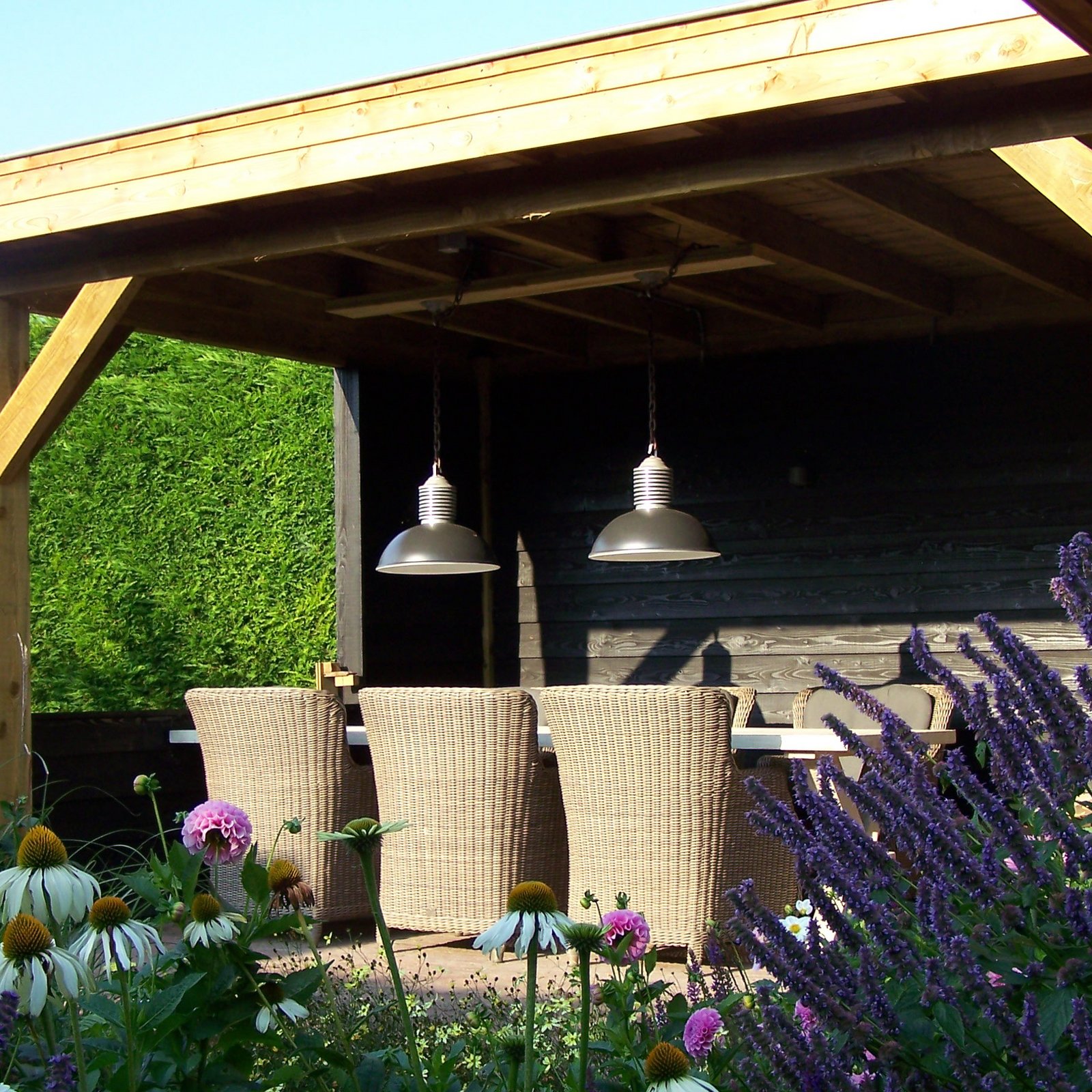 Lampada a sospensione da esterno Carla alluminio/antracite